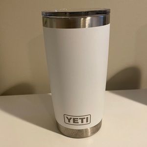 Brand New white YETI tumbler (branded)